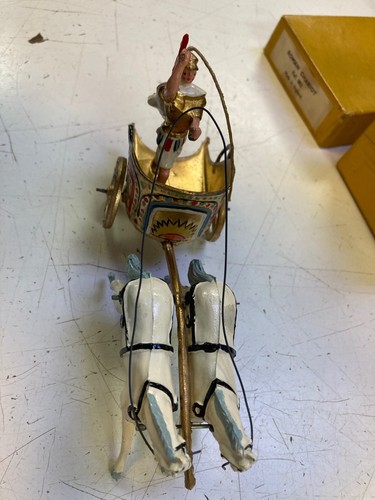 Die-Cast J. HILL & Co. England ROMAN CHARIOT & Horse Team w/ Figure & Box! - Picture 12 of 12