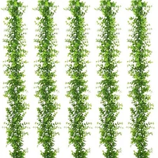 5 Pack 30Ft Eucalyptus Garland Greenery Fake Hanging Plants for Wedding Decor