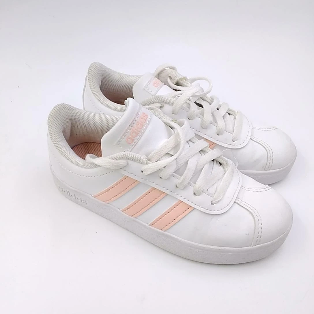 Adidas Essentials VL Court 2.0 Girls White EE6901 Tennis Sneakers Size  11.5K | eBay