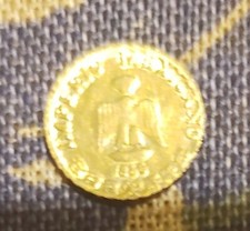 1865 Miniature Solid Gold Coin MAXIMILIANO EMPEROR IMPERIO MEXICANO