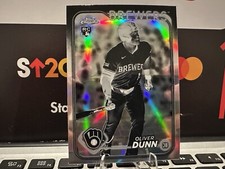 2024 Topps Chrome Update Series Oliver Dunn USC135 RC Black White Negative