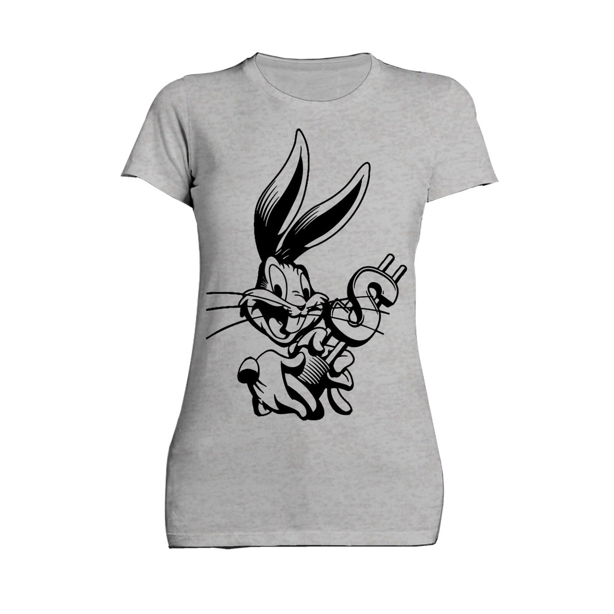 Looney Tunes Bugs Bunny Line Dollar 02 Official Women's SKINNY FIT T-Shirt