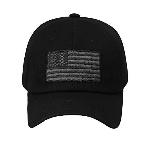 American Flag Hat Men Women Adjustable USA Baseball Cap Low One Size Black - Picture 8 of 8