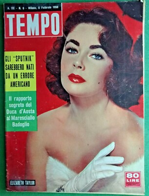 ELIZABETH TAYLOR - TEMPO, Zeitschrift für Kunst & Politik - Nr. 6 DEL1958 - REF.8147