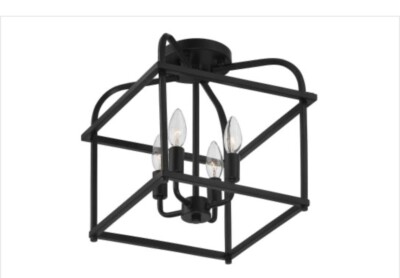 Fredrick Raymond M60061MBK Four  Light Semi Flush  Fixture Matte Black Finish