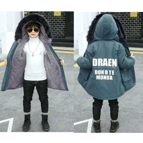 Velvet Thick Jackets Winter -30℃ Parka Warm Cotton-Kids Thickening Coat Clothes - Picture 2 of 31