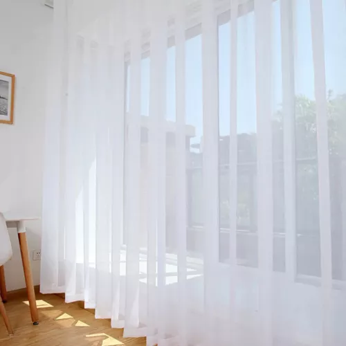 Voile Curtains Pair (2 Panels) Of Lucy Voile Net-Slot Top Panels -Top Quality UK - Picture 12 of 14