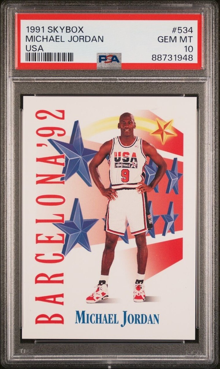 1991 Skybox Team USA Dream Team Michael Jordan #534 PSA 10 Gem-MT