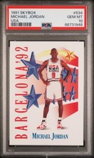 1991 Skybox Team USA Dream Team Michael Jordan #534 PSA 10 Gem-MT Bulls HOF GOAT