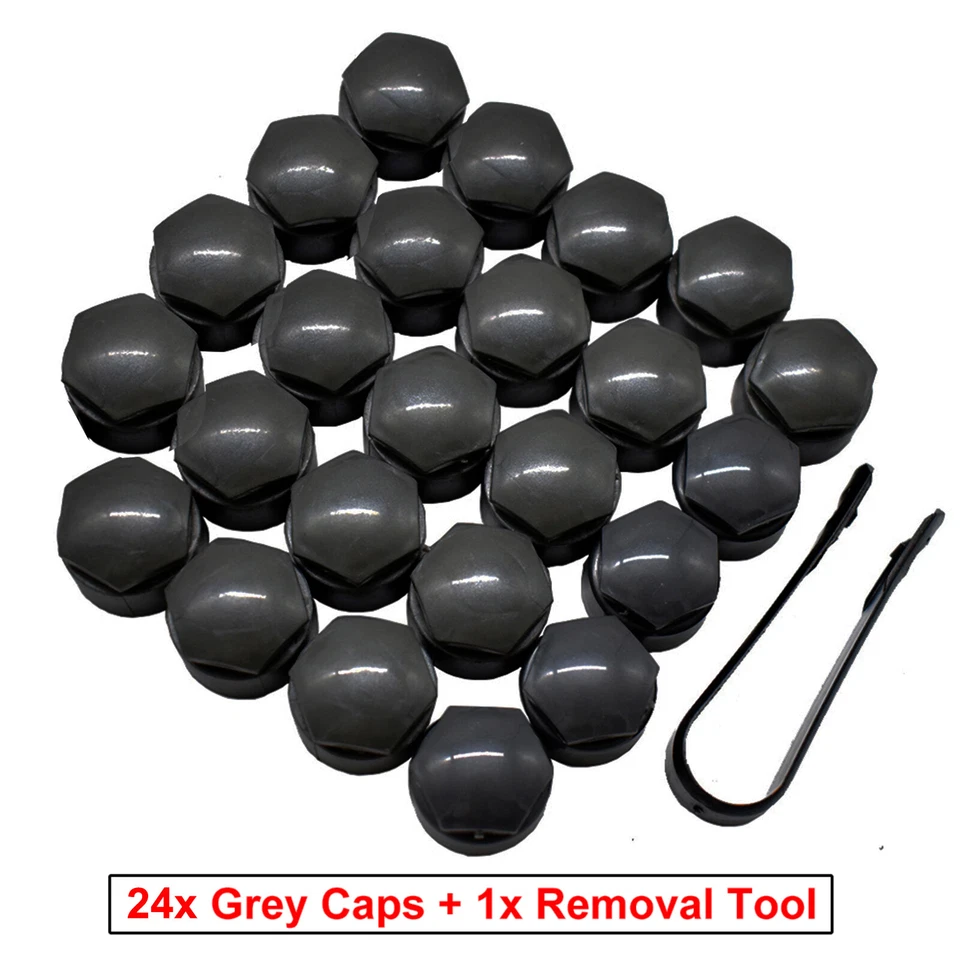 Wheel Nut Bolt Cap Hub Screw Cover Car Parts Black For Audi A4 A6 Q3 Q5 TT 25mm/ Foto 2 de 4