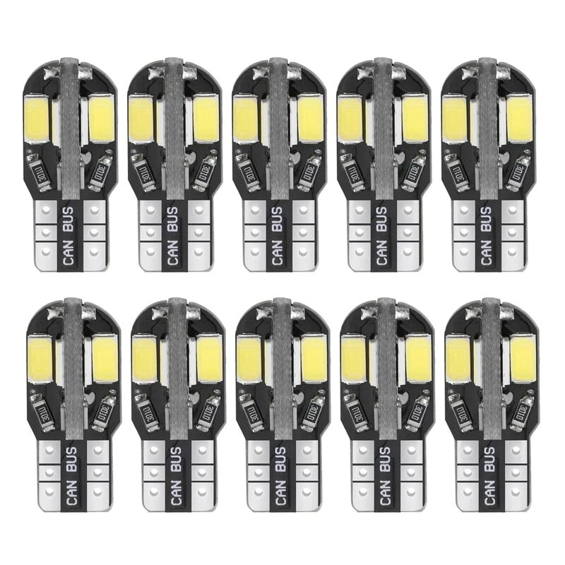 20x 8SMD T10 White LED 194 W5W Canbus Error Free Car Side Wedge Light Bulb Bulk - Image 2 of 4