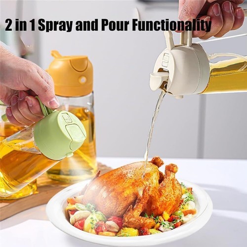 Oil Bottle Oil Sprayer Bottle Dispenser 2 in1 Cooking Baking BBQ Spray Kitchen - Picture 11 of 21