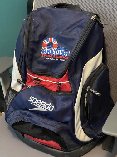 Speedo Backpack Large with Dirt/Wet Compartment Blue/Red 25L