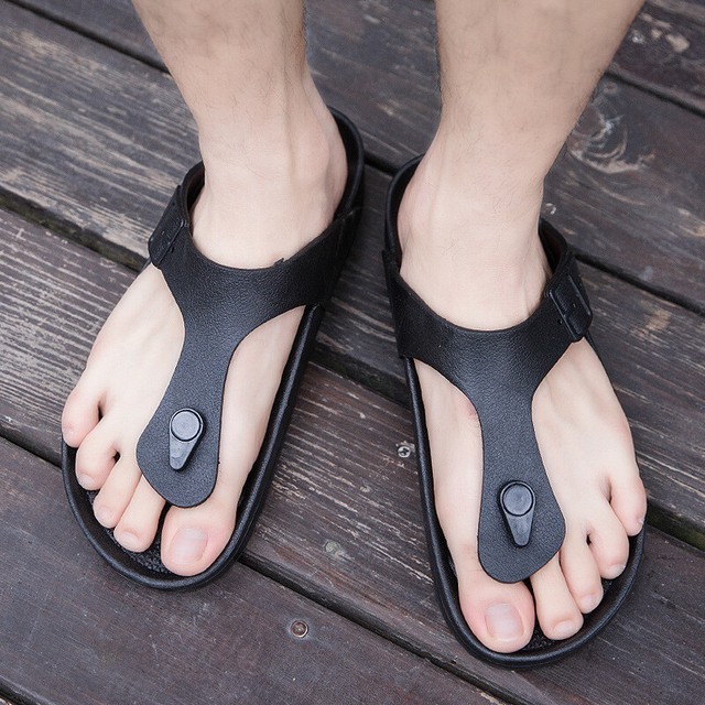 Men's Summer Breathable Flat Flip-Flop Casual Soft Slipper Walking Beach Shoes Men's Summer Breathable Flat Flip-Flop Casual Soft Slipper Walking Beach Shoes