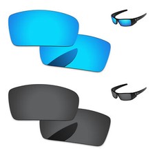 Lenslog Black  Ice Polarized Replacement Lenses For-Oakley Gascan Sunglasses