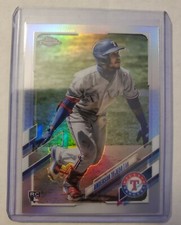 Anderson Tejeda RC 2021 Topps Chrome Refractor Texas Rangers #184 Rookie Card . rookie card picture