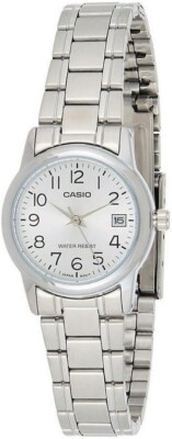 Casio Damen Silber Edelstahl Analog Uhr LTP-V002D-7BUDF