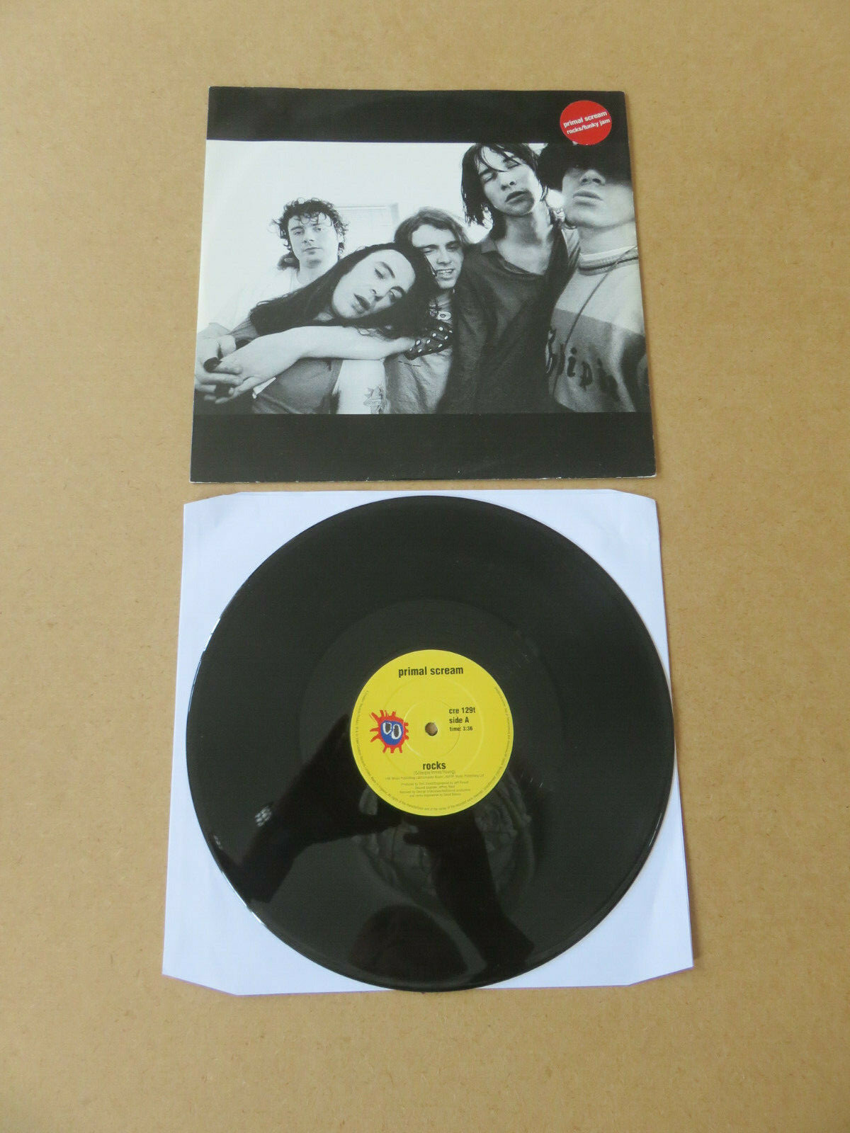 PRIMAL SCREAM Rocks / Funky Jam CREATION RECORDS 1994 UK PRESSING 12"" cre129t