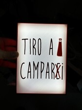 insegna luminosa  “tiro A Campari” arredamento - bar - decorazioni - led - 20x15