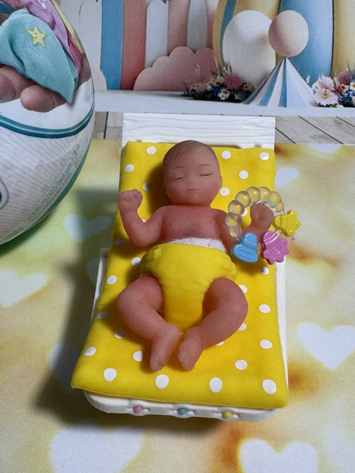 RARE Zuru My Mini Baby NEW Yellow Bouncer & Baby SOLD OUT Opened for pictures