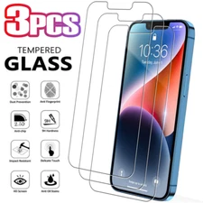 3Pack Tempered Glass Screen Protector For iPhone 14 13 12 11 Pro Max XS XR 8 7 6