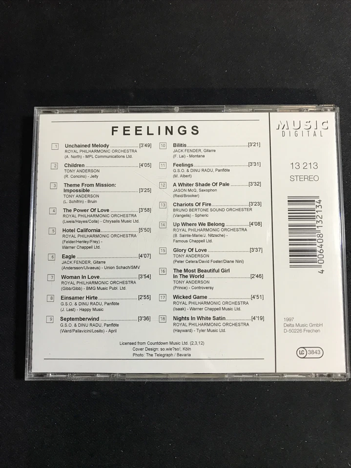 Feelings (1997, 18 tracks) CD Sampler - Zustand Gut @203 - Bild 2 von 4