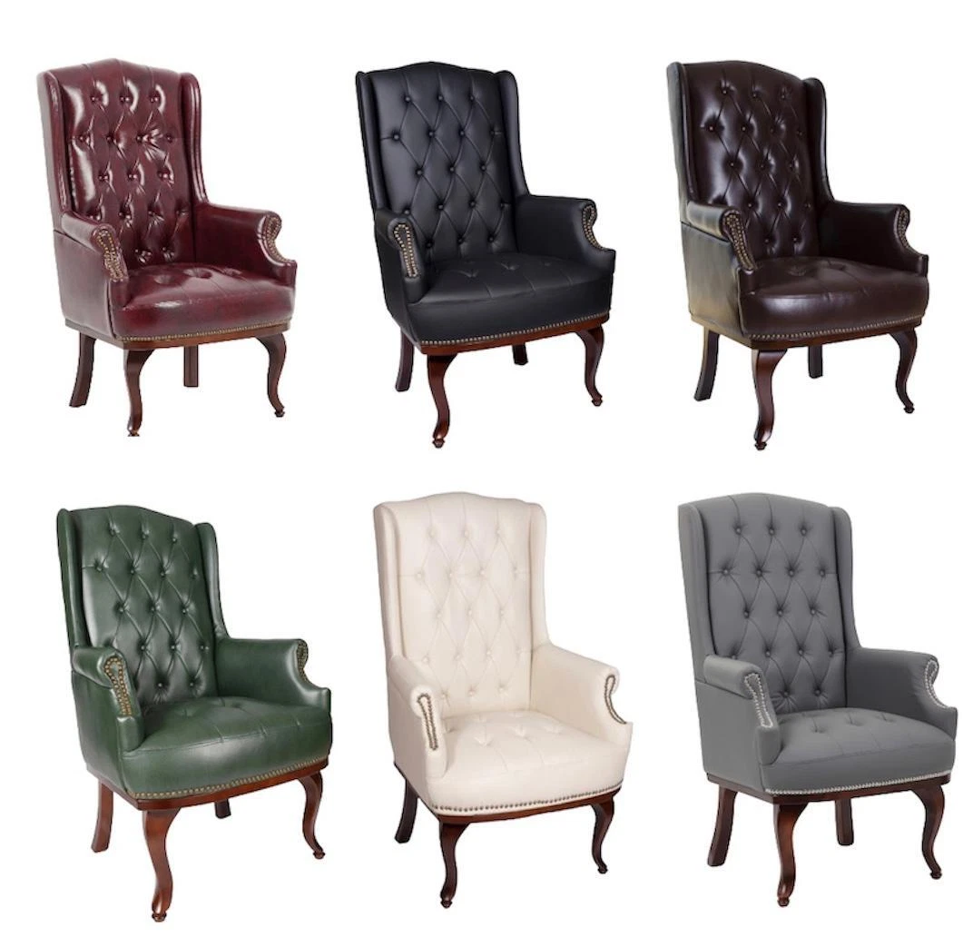 Chesterfield high back chair second cheap hand