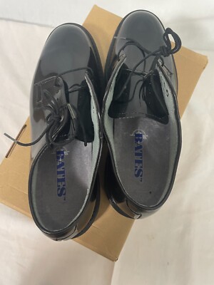 New Men's Bates Military Dress Uniform Shiny Shoes Size 5 1/2 D
