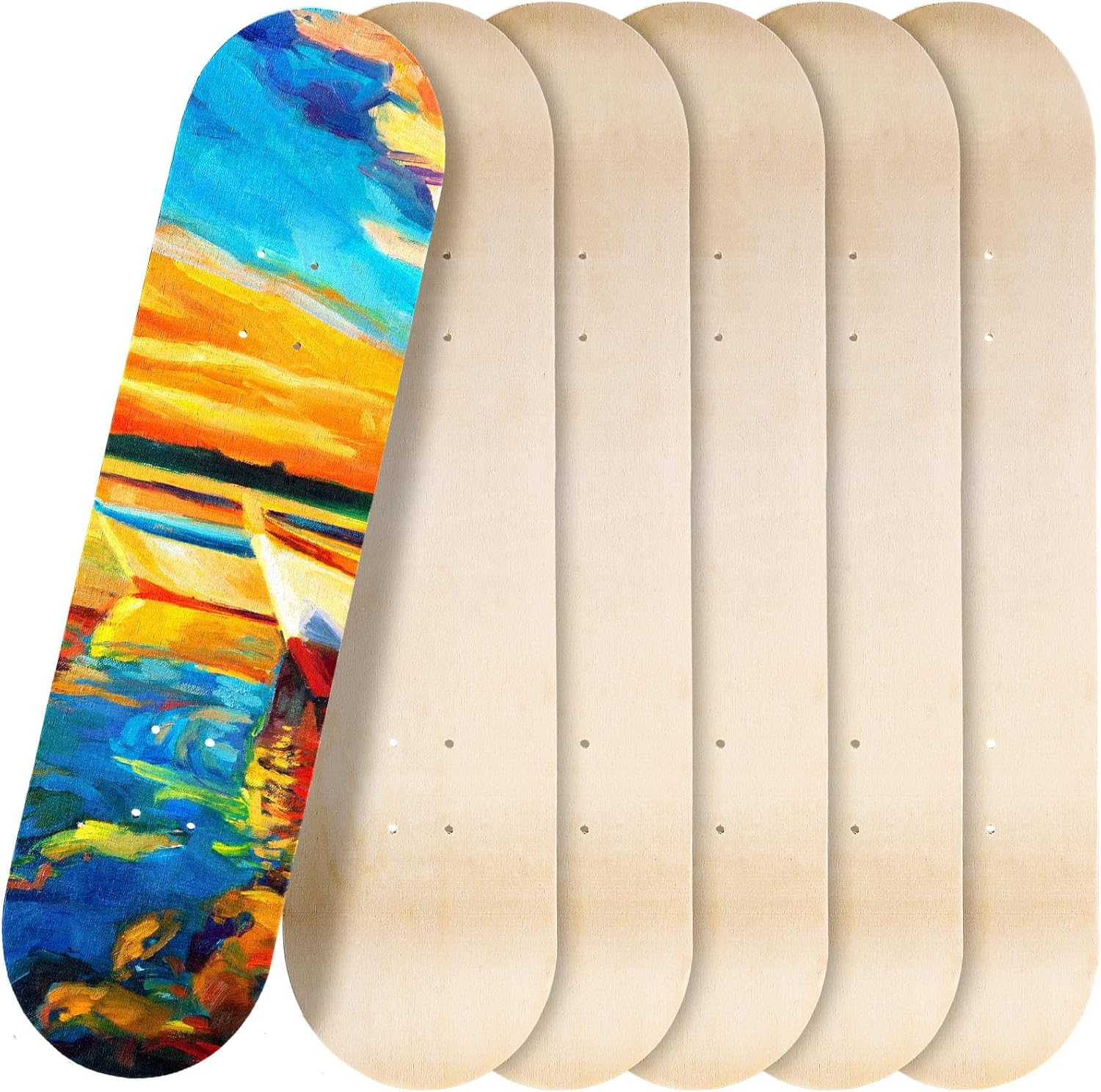 Blank Skateboard Decks Maple Skateboard Deck 7 Ply Wooden Skate Decks Natural Wo-image