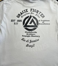 Gracie Fighter BJJ Brazilian Jiu Jitsu T-shirt Tee MMA Mixed Martial arts