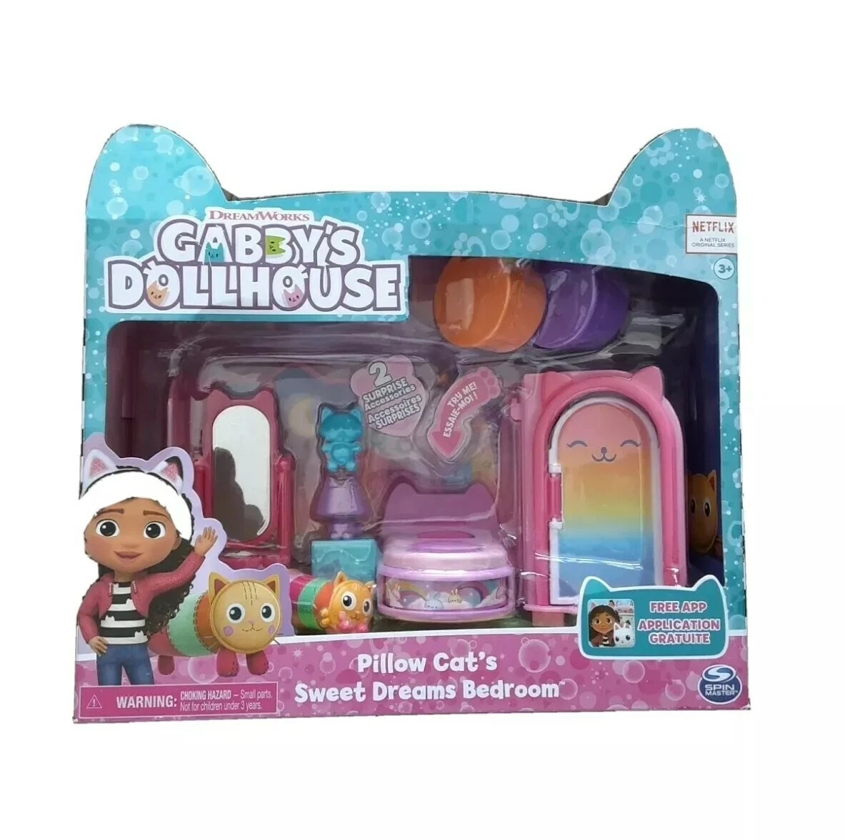 Gabby's Dollhouse Pillow Cat's Sweet Dreams Bedroom, 41 OFF