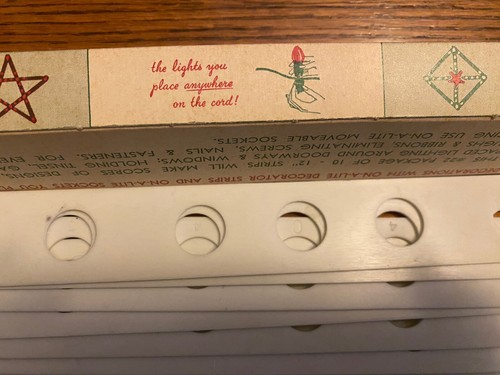 Vintage On-A-Lite Decorator Strips With Box 1970's - Pack of 10 - 12" Strips - Picture 6 of 6