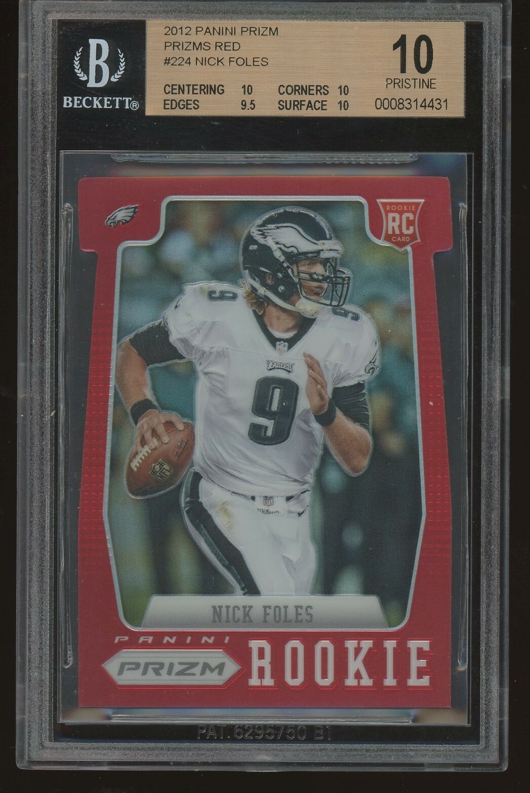 Nick Foles Panini Prizm #224 Red Prizm Die Cut