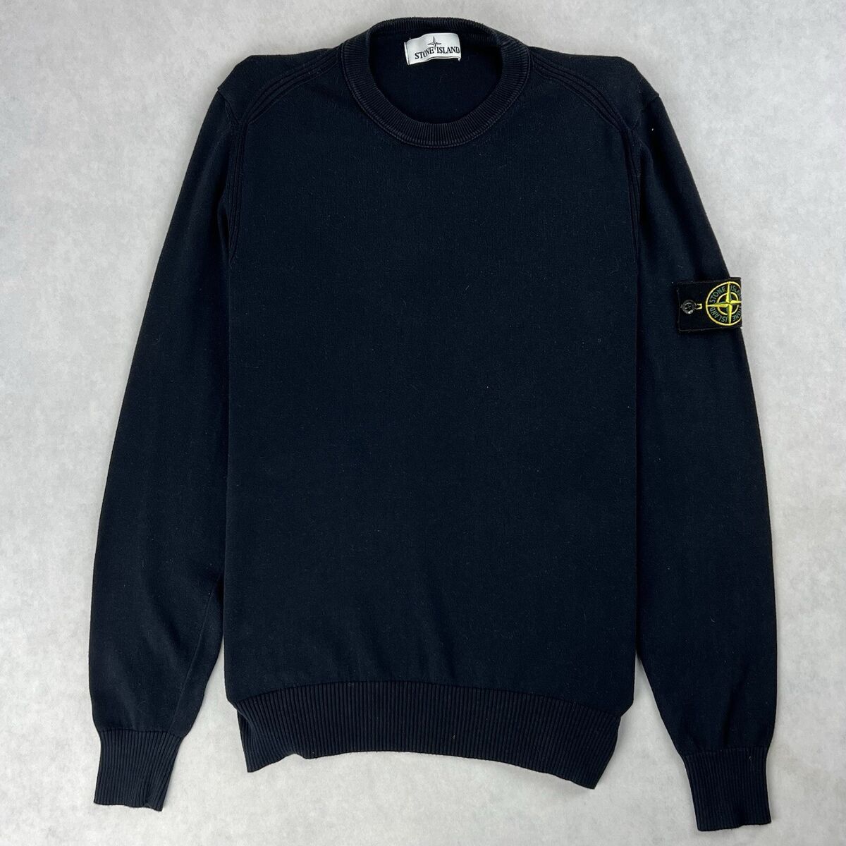 Stone Island Crewneck Knit Pullover Jumper Navy Sweatshirt Stone Island Crewneck Knit Pullover Jumper Navy Sweatshirt