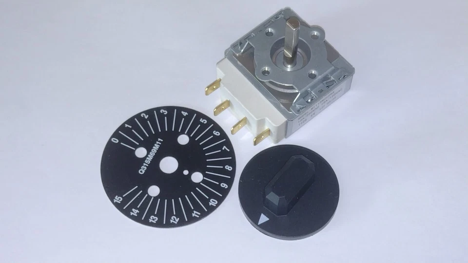 SKL TIMER MECCANICO TIMER FORNO UNIVERSALE 16A 250V 15 Minuti 4 CONTATTI