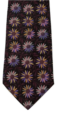 Cravate Le Schans 100% Soie - Verte Multicolore - Large, Courte - Made In Italy - Neuf Avec étiquettes
