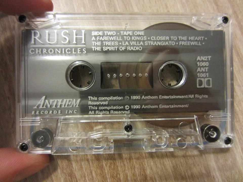 RUSH '90 Greatest Hits Vol.1 canadian cassette CHRONICLES TAPE 1 play tested Ex - Image 3 of 4