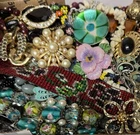 Vintage & Modern Some Signed Costume Jewelry Lot Full Small Priority Box # 54