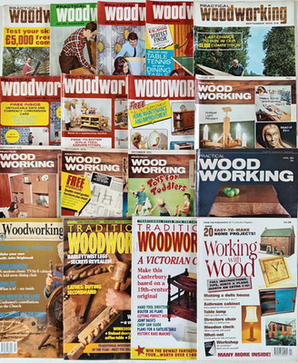 Practical Woodworking and Various Woodwork Magazines 1970 - 1996 SELECT ISSUES