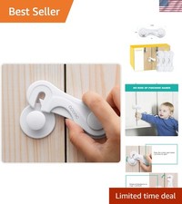 Baby Proofing Cabinet Locks - 4 Pack with Strong Adhesive for Maximum Security