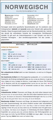 Norwegisch - Kurzgrammatik. Die komplette Grammatik anschaulich und...