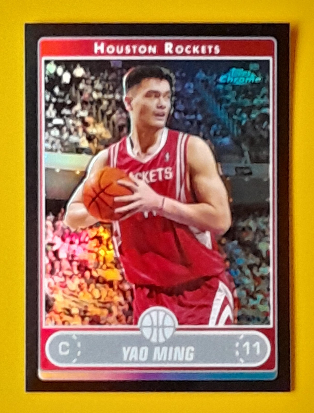 Yao Ming 2006-07 Topps Chrome Black Refractor 16/99!! Chinesse Legend!!