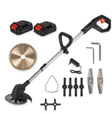 DECESPUGLIATORE a BATTERIA TAGLIABORDI Elettrico 1200W TAGLIAERBA 2 BATTERIE 48V