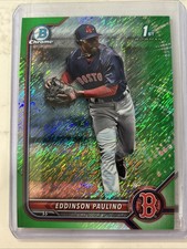 2022 Bowman Chrome - Prospects Eddinson Paulino  Green Shimmer Refractor /99 