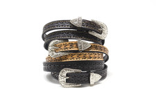 HandTooled Hat Band, Leather Hat Band, Toquilla, 1/4'' Western Hat band