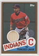 2020 Topps 1985 Topps Baseball Relics Gold 21/50 Francisco Lindor #85R-FL qf8