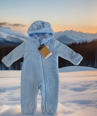 THE NORTH FACE Baby Bear One-Piece Bunting Teddy Blue Size 18-24 Months NWT