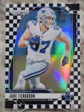 2024 Panini Prizm Jake Ferguson Black and White Checker SP #76 Dallas Cowboys🔥