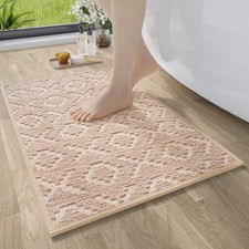 YDKGL Non-Slip Bathroom Rugs - Absorbent, Quick Dry Bath Mat, Rubber Back, Thin