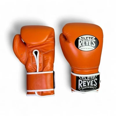 Cleto Reyes Orange Boxing Gloves 14oz Genuine Leather |Pro